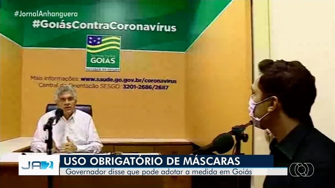 Governador Ronaldo Caiado. (Reprodução/TV Anhanguera)
