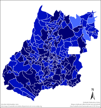 Mapa do Estado de Goiás. (Reprodução/Redes Sociais)