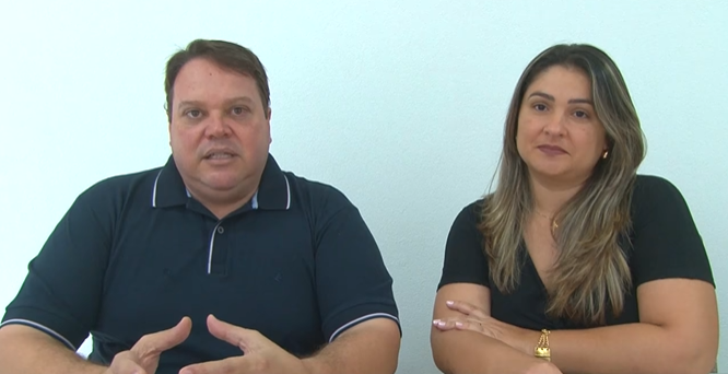 Prefeito de Corumbaíba, Dr. Wisner Araújo e a primeira dama, Lara Rodrigues. (Reprodução/Video)