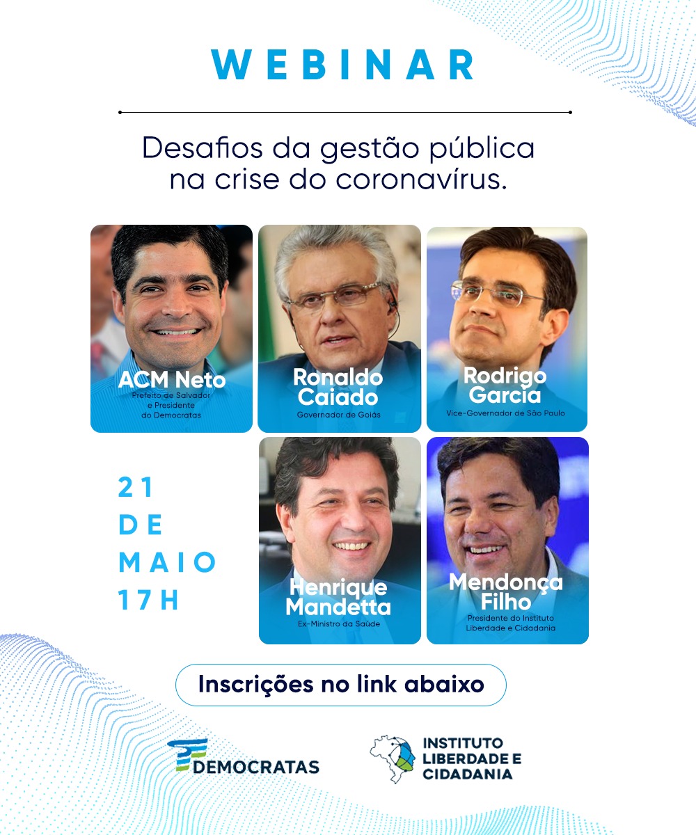 Convite para webinar com participação do governador de Goiás, Ronaldo Caiado (DEM). (Foto: Reprodução)