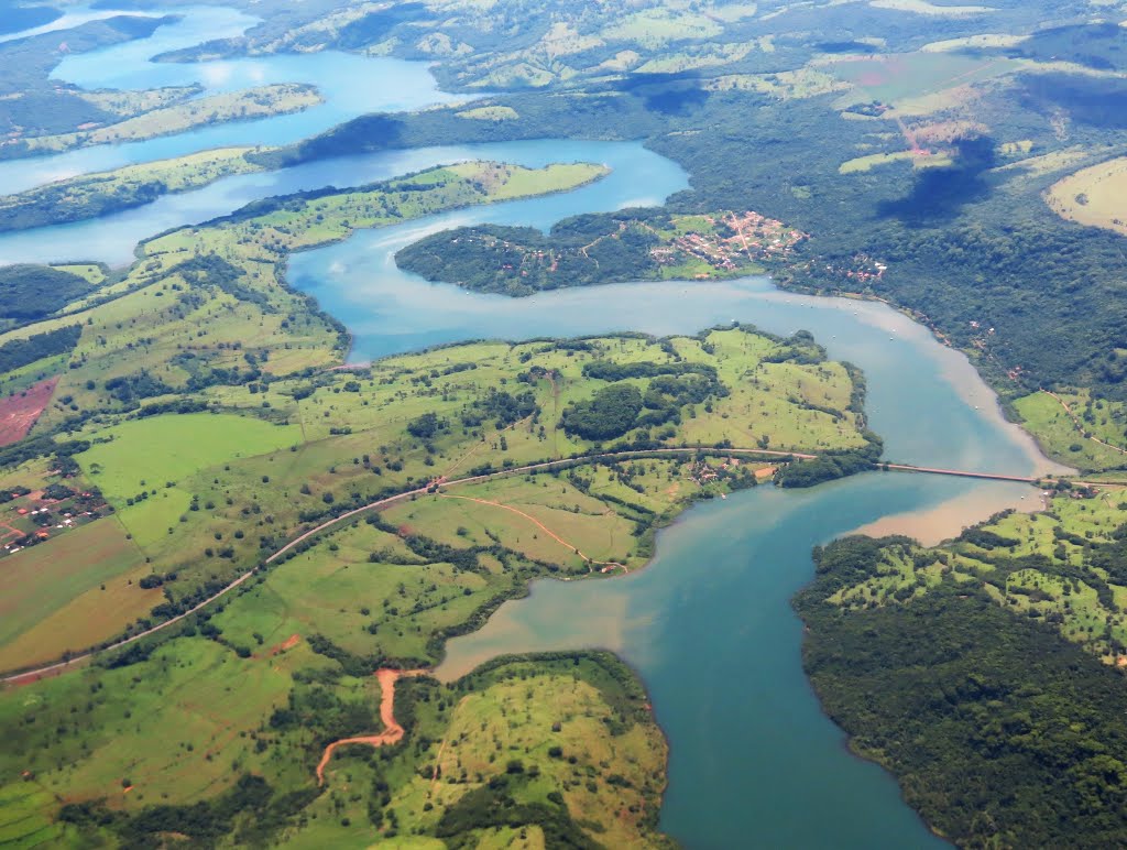 Curso do Rio Araguari, em Minas Gerais. (Reprodução)