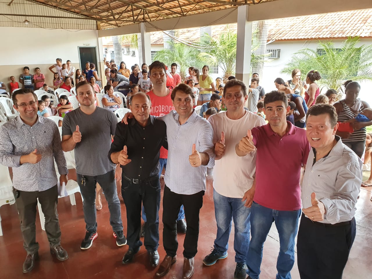 Jerry, lideranças do municipio e os deputados deputados Jose Nelto (Federal) e Bruno Peixoto (Estadual) 