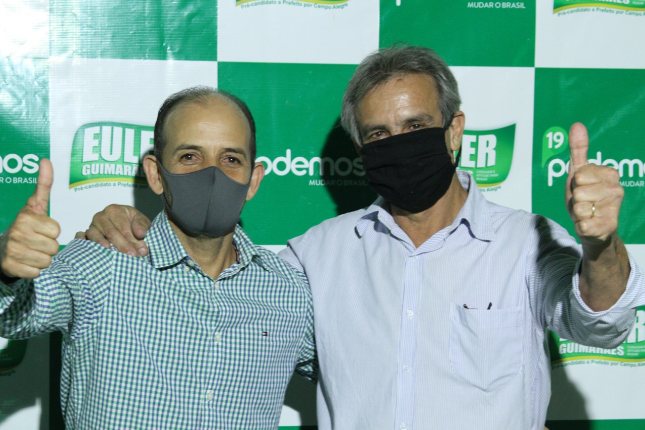 Euler Guimarães e Silva como candidato a prefeito e Marquinhos da Sorveteria, ambos do Podemos nomes homologados em convenção para prefeito e vice (Master Vídeo Filmes)