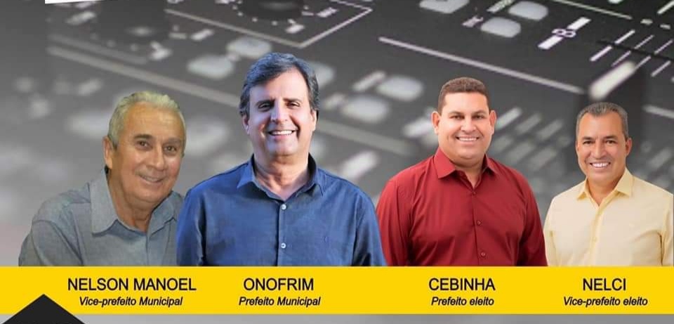 Onofre, Nelson Manoel, Cebinha e Nelci na 1ª entrevista a Cidade FM de Ouvidor