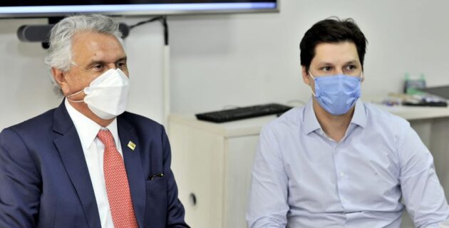 O governador Ronaldo Caiado (DEM) e o presidente do MDB Daniel Vilela, fortalecendo a nova politica de Goiás