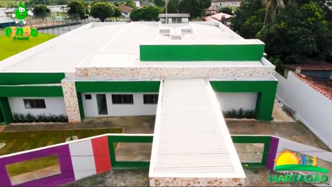 Escola Municipal Pingo de Gente, totalmente reformada e restaurada com recursos próprios do município
