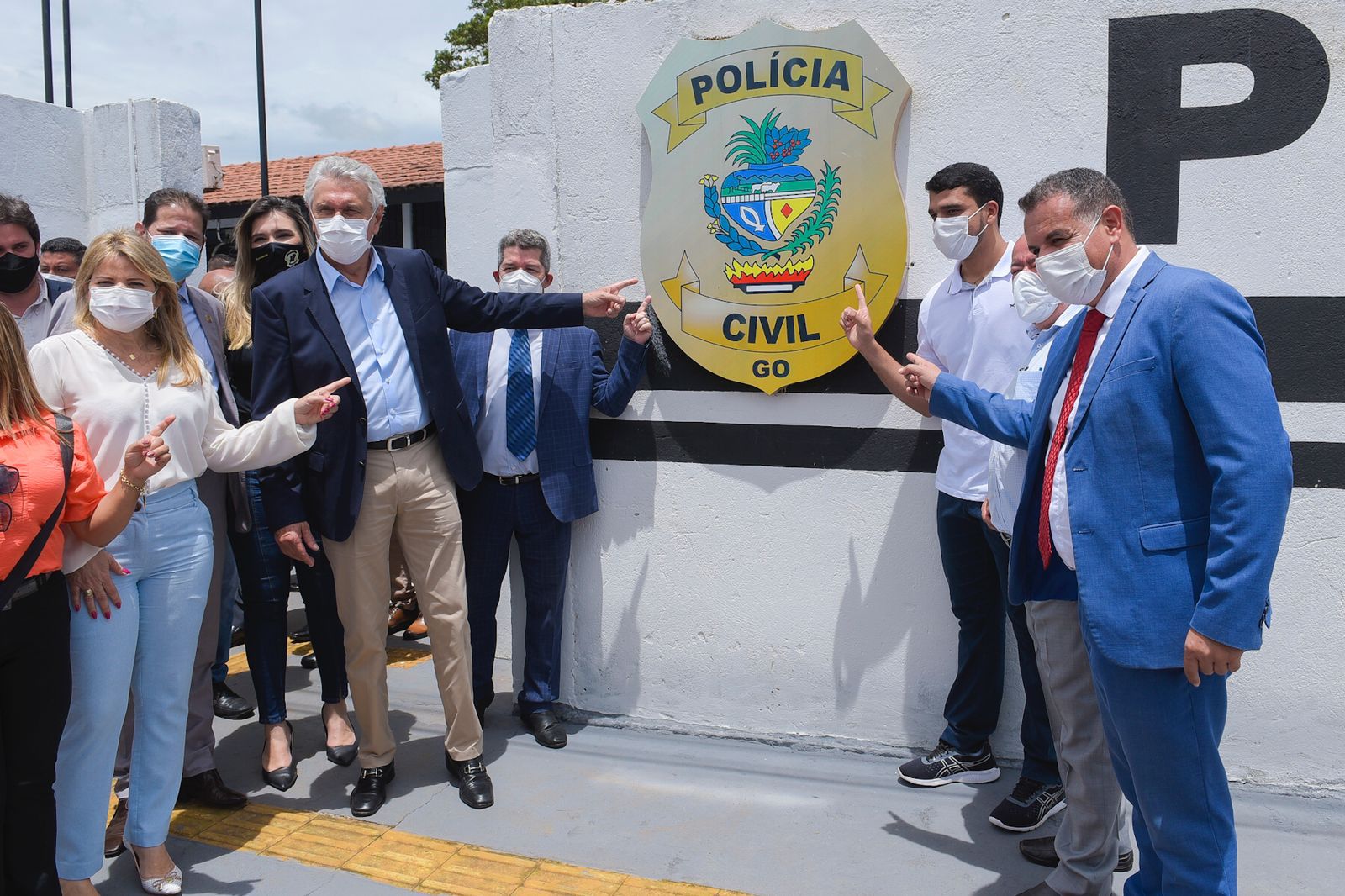 O governador Ronaldo Caiado inaugura nova sede da Central Geral de Flagrantes e da 1ª Delegacia Distrital de Polícia (DDP), em Trindade, Região Metropolitana de Goiânia