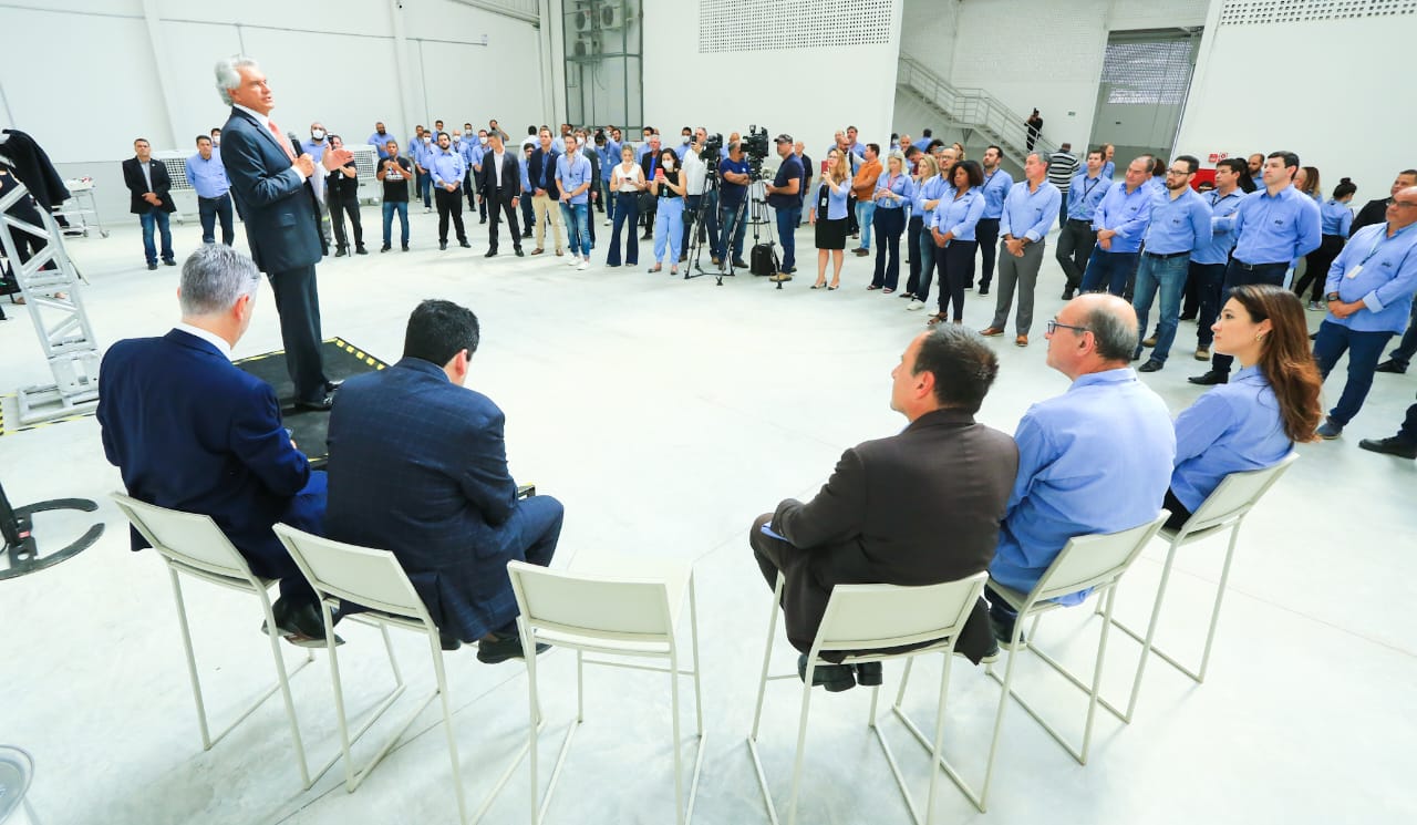 Governador Ronaldo Caiado durante a inauguração da sede da EDP: 