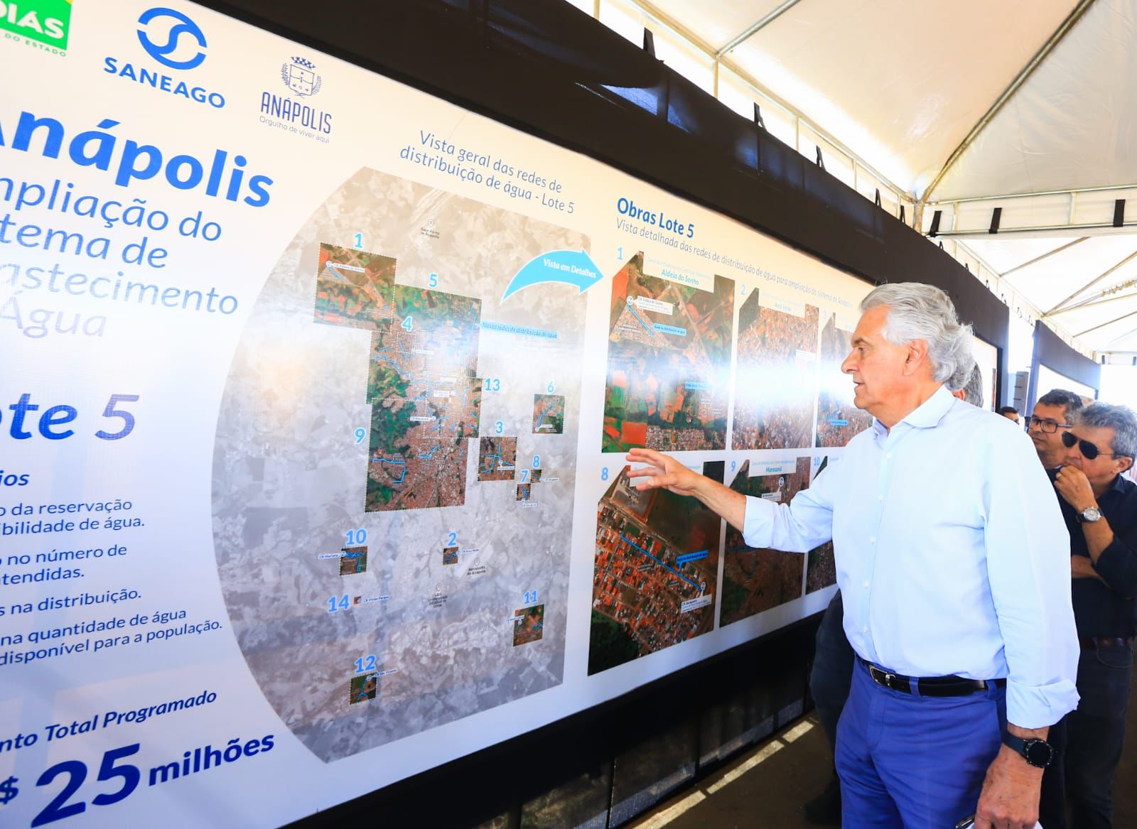 Em Anápolis, Caiado anuncia investimento de mais de R$ 72 milhões na expansão da rede de abastecimento de água e infraestrutura do Daia