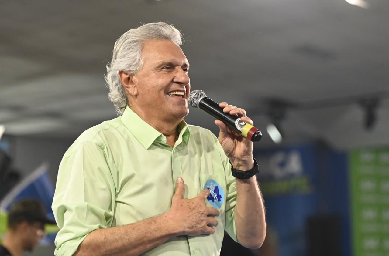 Governador Ronaldo Caiado (União Brasil), candidato reeleição lidera isoladamente em 1° lugar com 47,6% na Estimulada