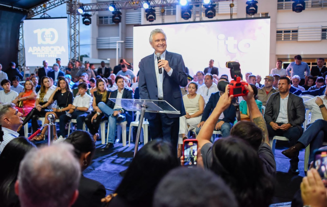 Governador Ronaldo Caiado participa de homenagem ao ex-governador Maguito Vilela: reconhecimento póstumo