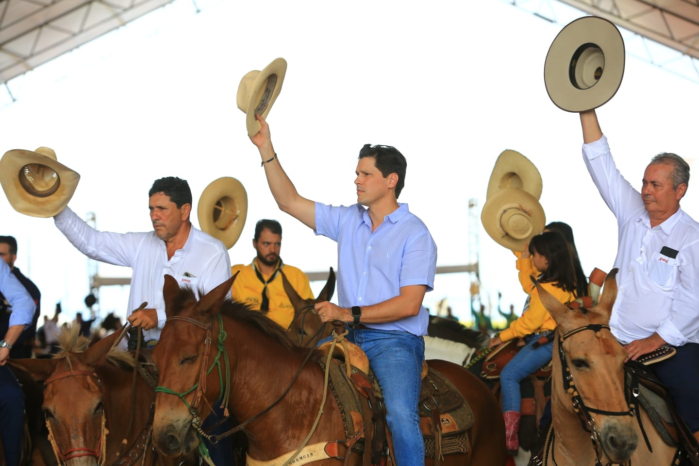 Vice-governador Daniel Vilela durante a abertura do 15º Encontro Nacional de Muladeiros, em Iporá, que será realizado até domingo (29/1)