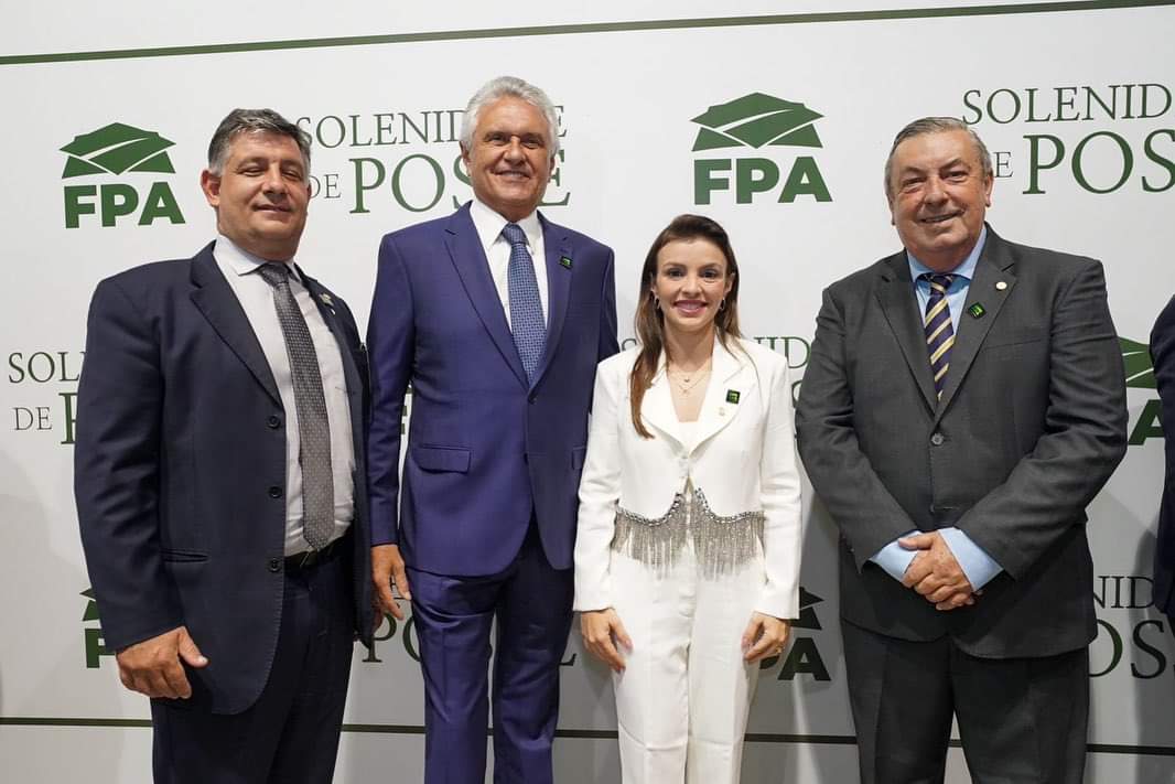 Governador Ronaldo Caiado participa de solenidade de posse da nova diretoria da Frente Parlamentar Agropecuária do Congresso Nacional, em Brasília