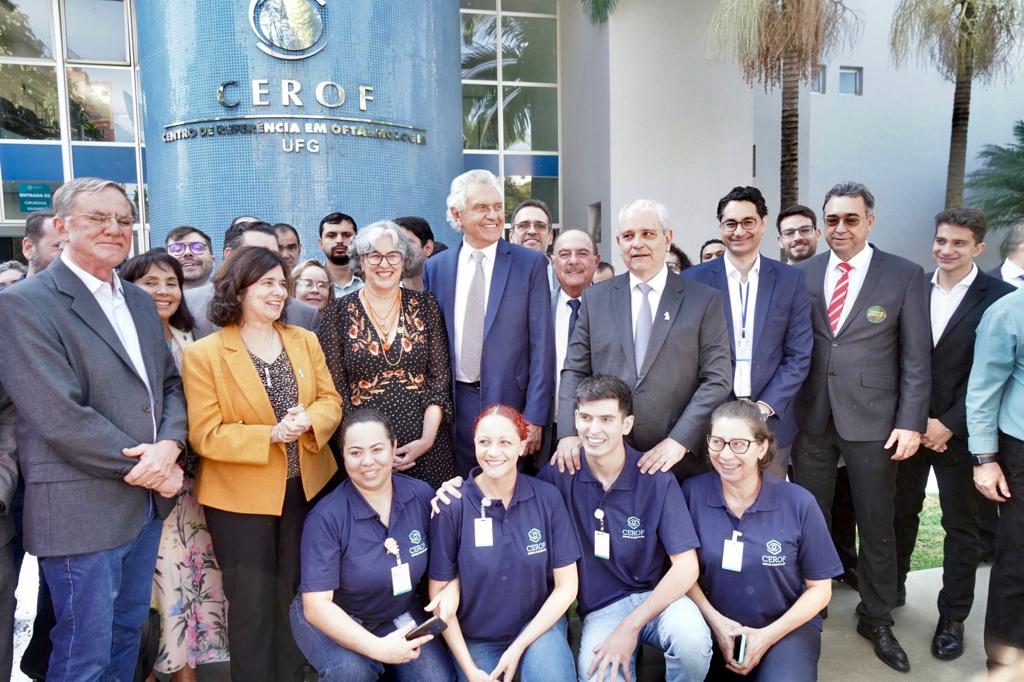 Governador Ronaldo Caiado e ministra da Saúde, Nísia Trindade, durante inauguração do Instituto Teia Agir - Ronaldo Ramos Caiado Filho, em Goiânia