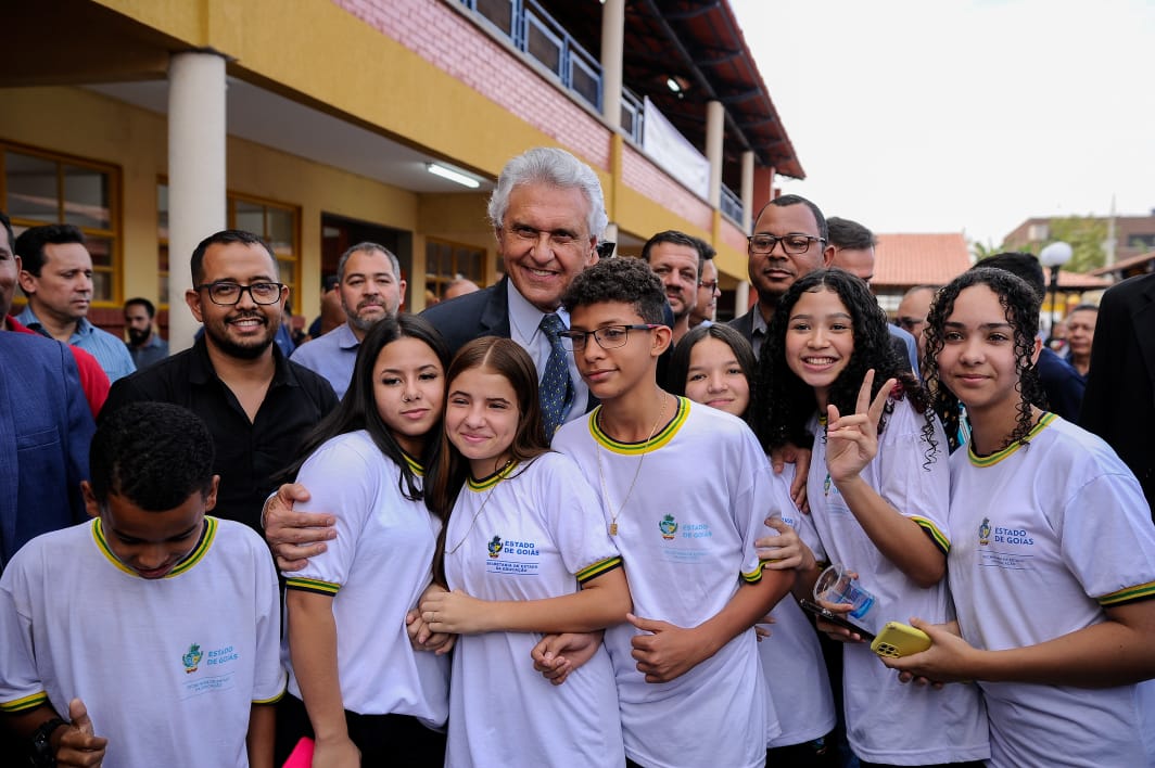 Governador Ronaldo Caiado entrega escola Padrão Século XXI, em Aparecida de Goiânia, que recebeu investimentos de R$ 7,1 milhões