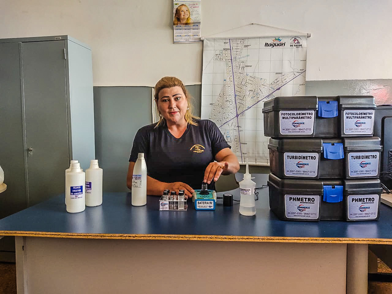 Equipamentos para monitoramento de qualidade da água adquiridos pelo município de Itaguari, com recursos do Cofinanciamento das Ações de Vigilância em Saúde de Goiás