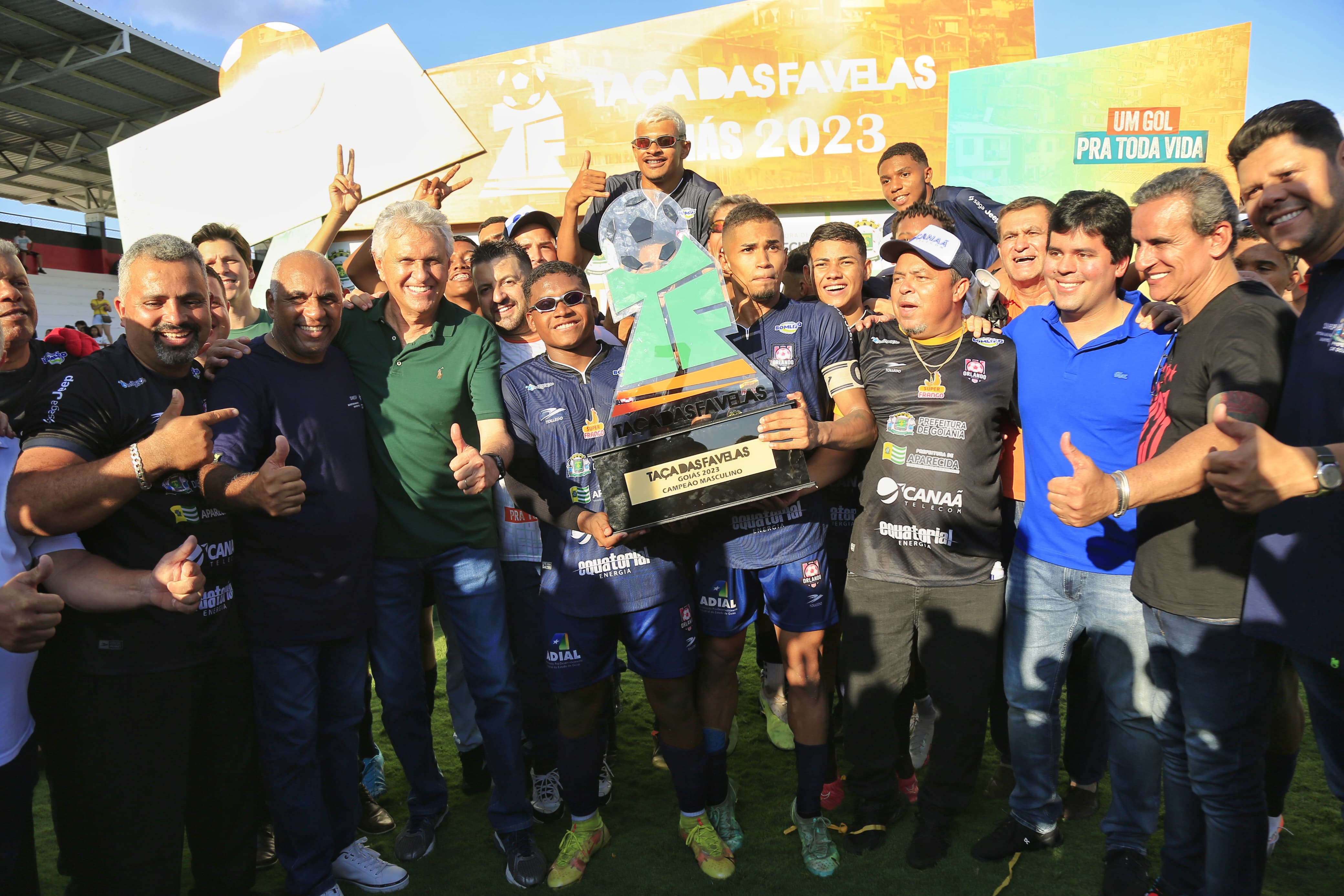 Governador Ronaldo Caiado durante finais da Taça das Favelas Goiás: 