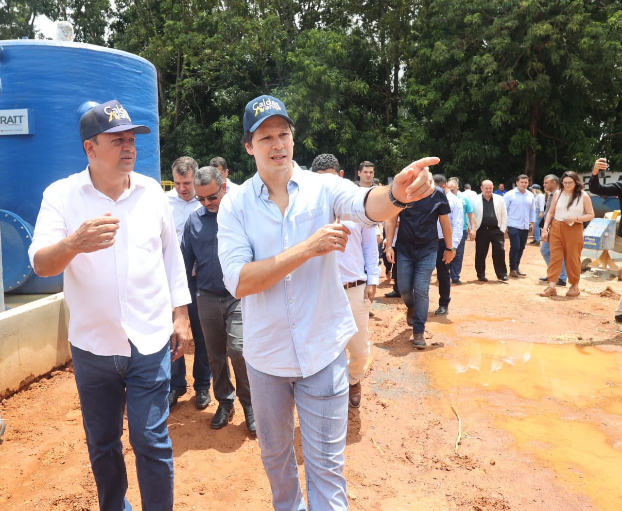Vice-governador Daniel Vilela vistoria obras da nova estação de tratamento de água, em Caldas Novas, que vai duplicar abastecimento