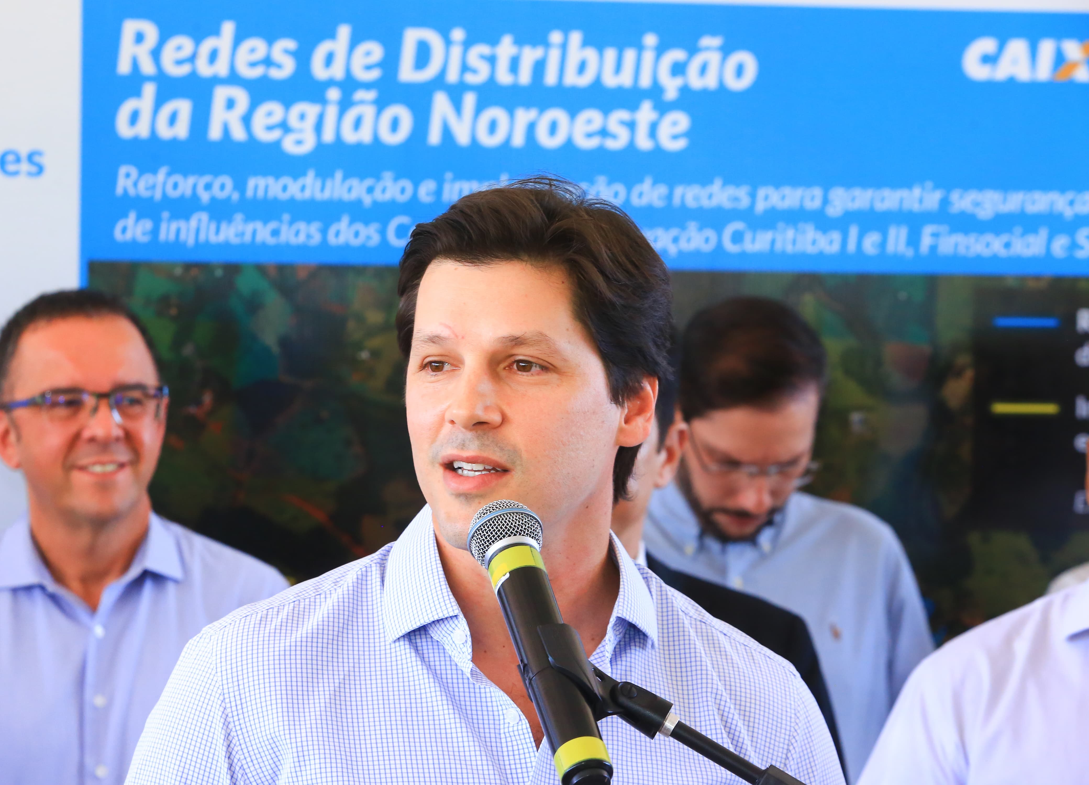 Vice-governador de Goiás, Daniel Vilela, participa da assinatura da ordem de serviço para obras de ampliação do abastecimento de água e tratamento de esgoto em Goiânia