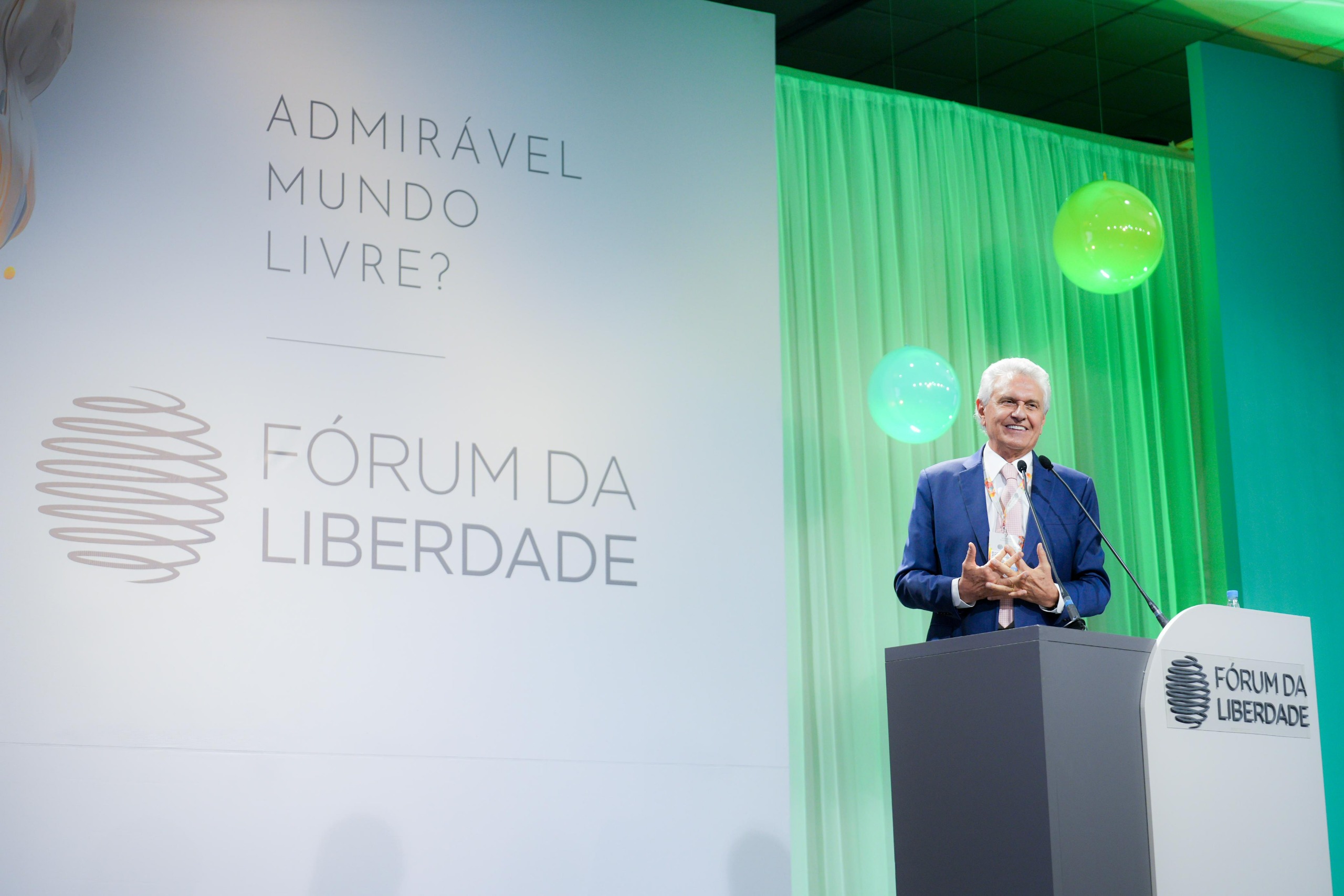 Ronaldo Caiado encerra rodada de painéis do 37º Fórum da Liberdade, maior evento da América Latina para debate de temas da política, economia e negócios