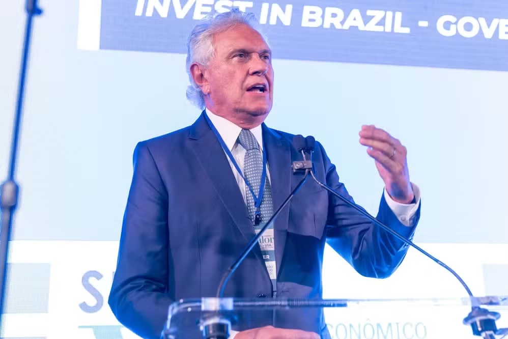 No Summit Valor Econômico Brazil-USA, em Nova York, o governador Ronaldo Caiado destaca a segurança jurídica o equilíbrio fiscal e a redução do custo Brasil em Goiás