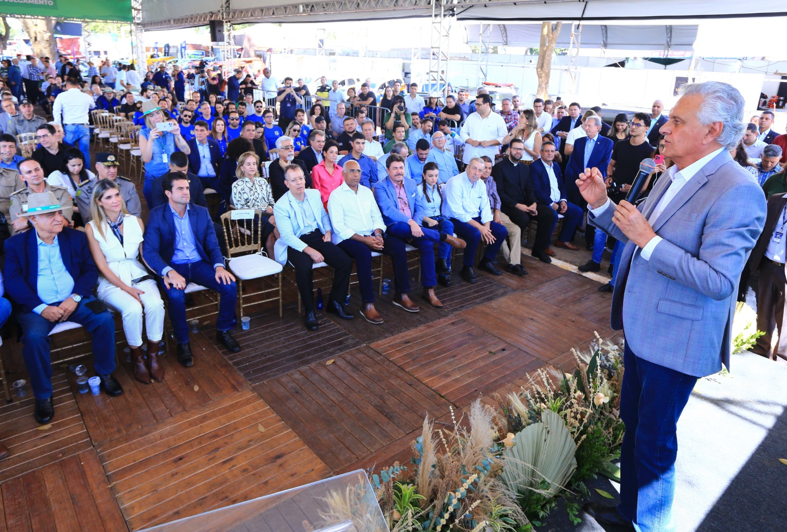 Governador chama atenção para as baixas coberturas vacinais durante coletiva de imprensa de abertura da Pecuária 2024