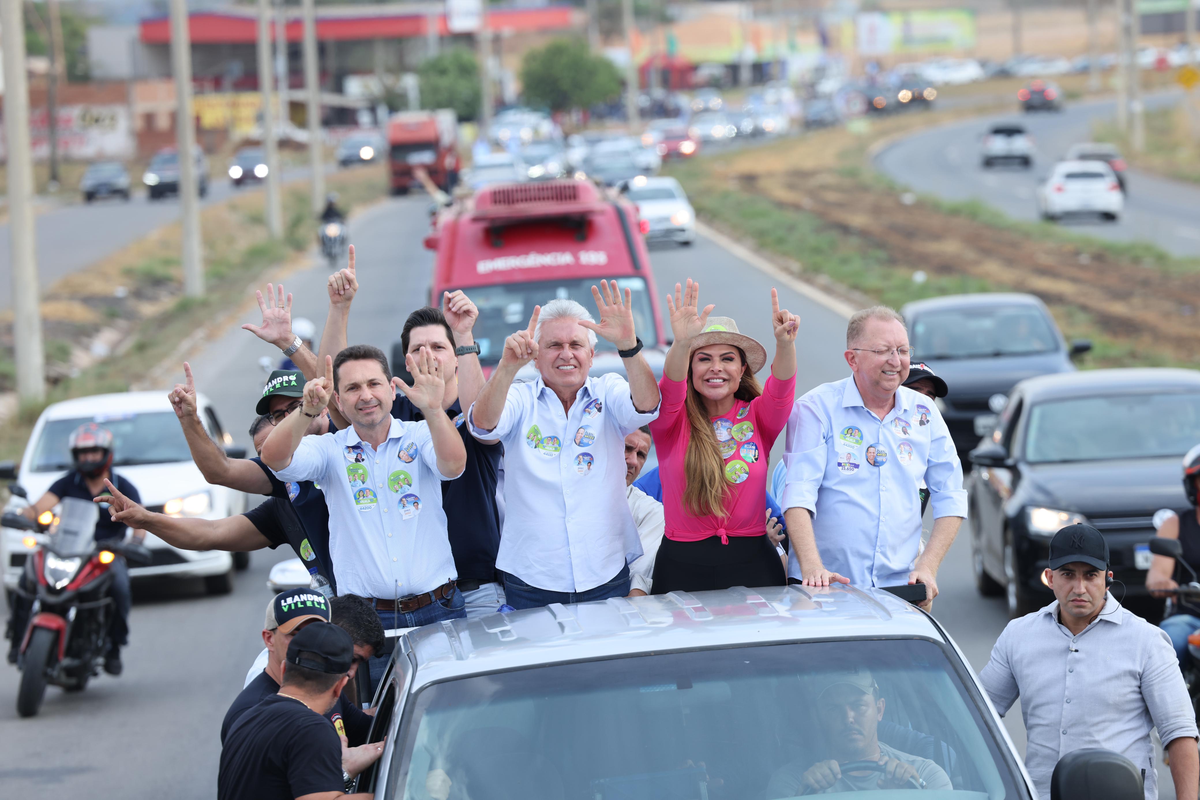  Ao lado de Caiado e Daniel, Leandro Vilela promove grande carreata em Aparecida neste sábado (14)