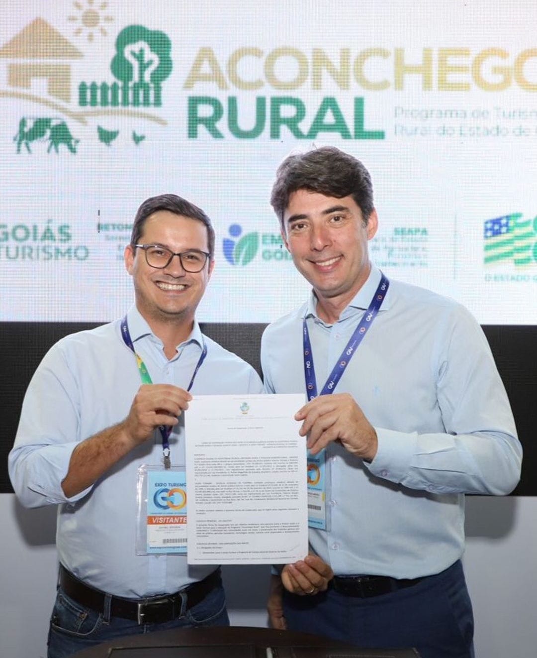 Presidente da Goiás Turismo, Fabrício Amaral, durante lançamento do programa Aconchego Rural, em julho