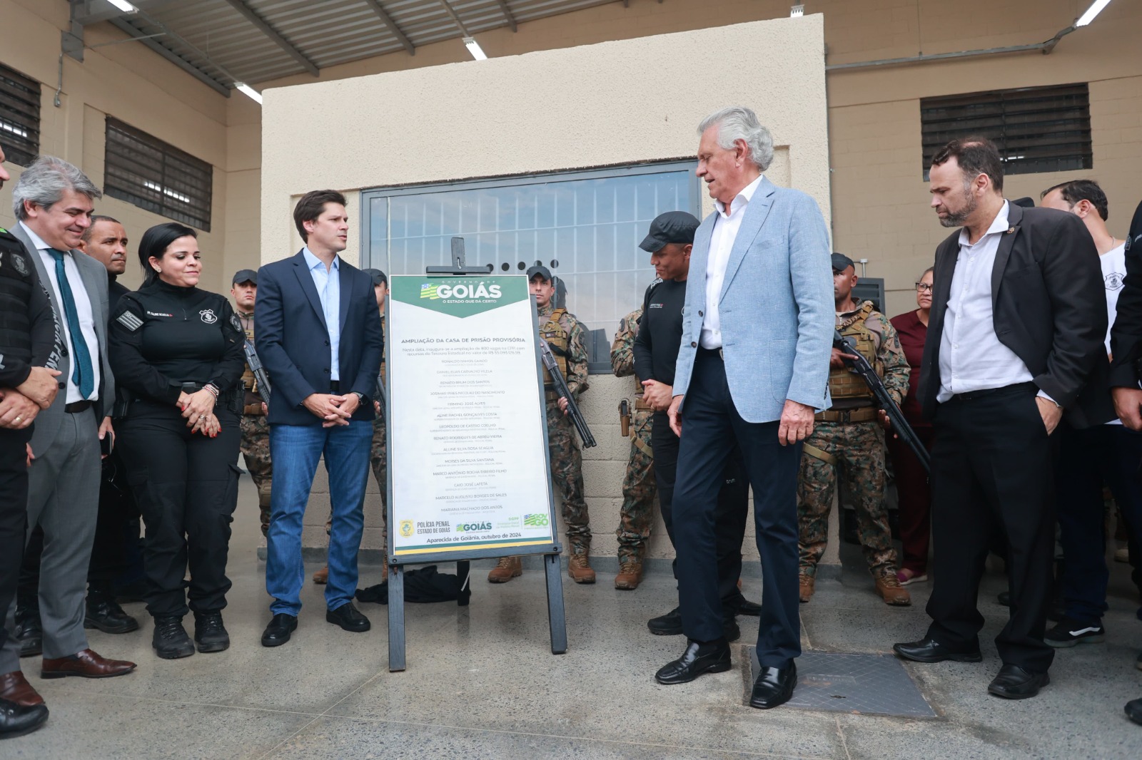 Em dia de inaugurações no Complexo Prisional, Daniel Vilela destaca empenho e profissionalismo dos policiais penais 