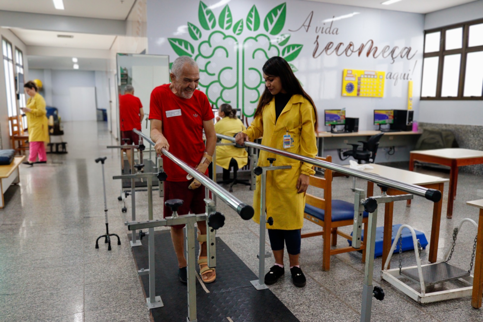 Paciente Raimundo Nonato, durante terapia no Crer