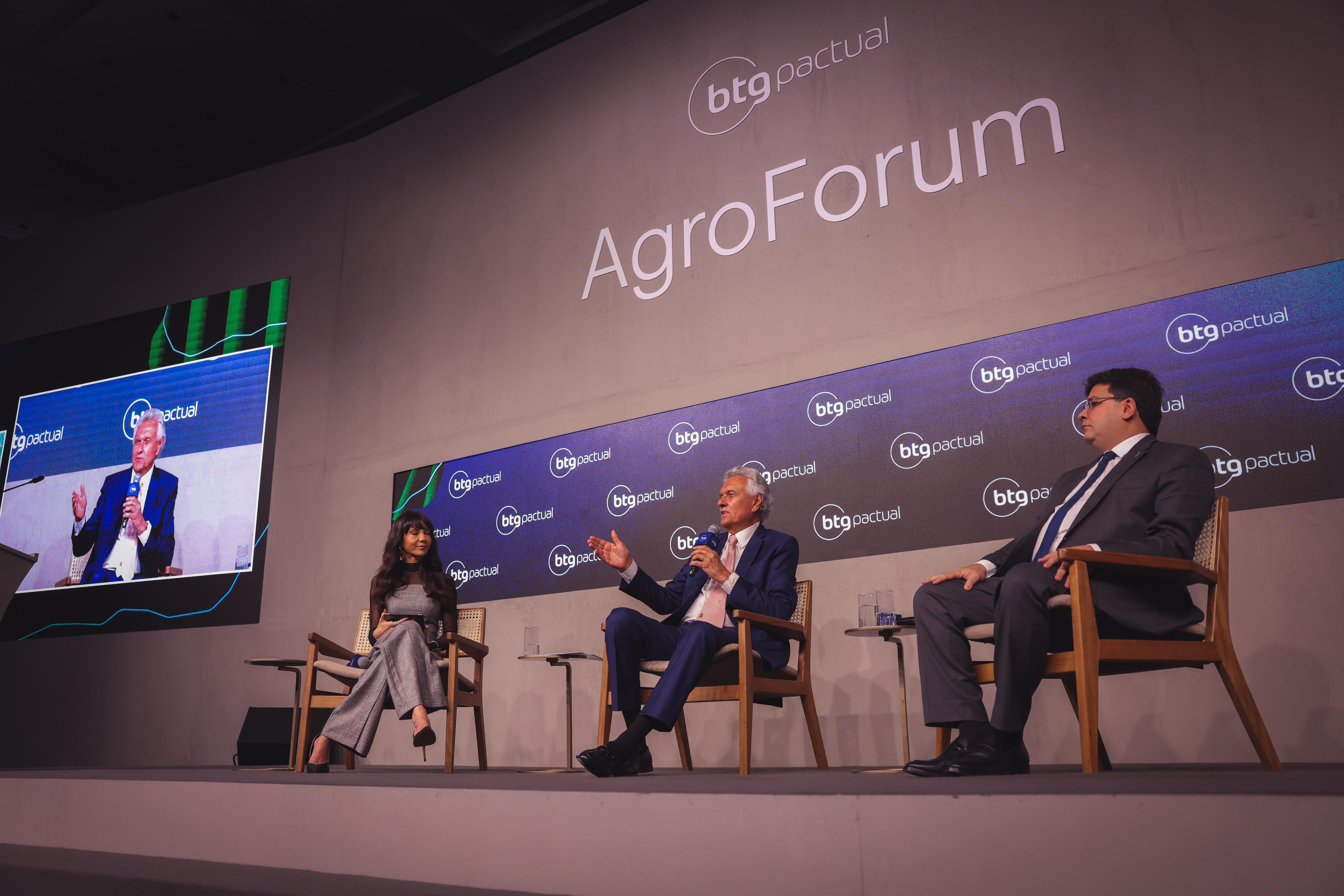 Governador Ronaldo Caiado participou da 5ª edição do BTG Pactual AgroForum 2024, em São Paulo