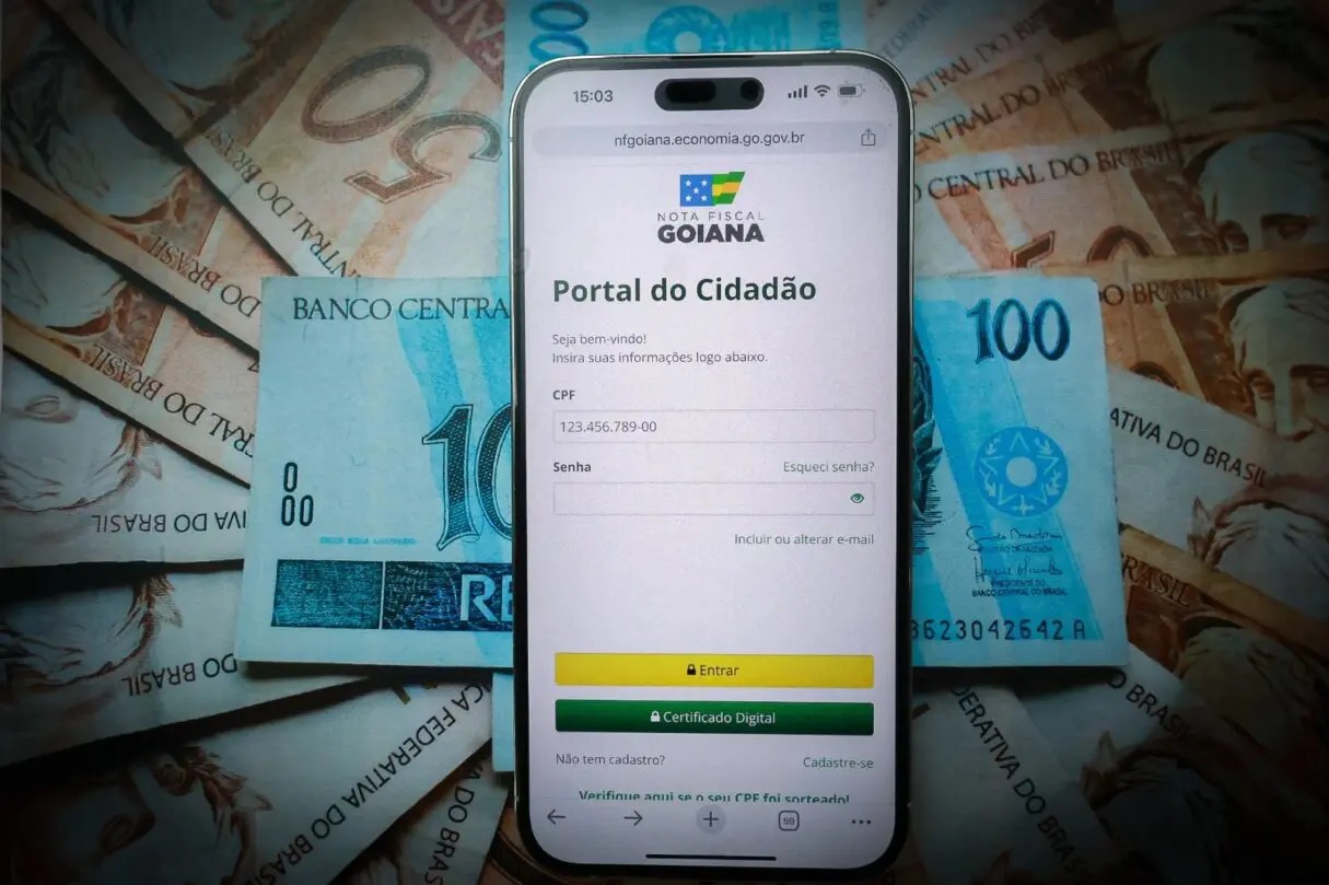 Sorteio do Nota Fiscal Goiana varia de R$ 500 a R$ 50 mil; cidadão tem até o dia 19 de janeiro para fazer a adesão ao programa