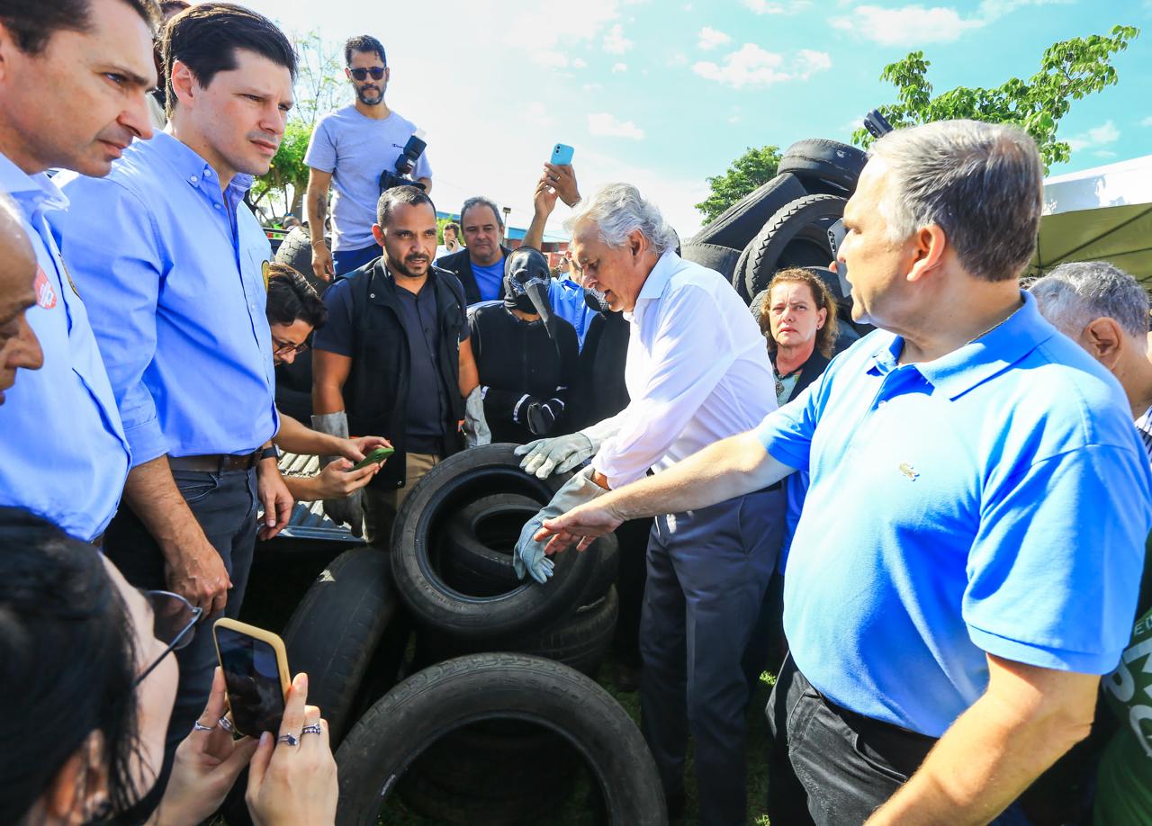 Vice-governador Daniel Vilela participa de lançamento de mutirão contra dengue; iniciativa reúne equipes do Governo de Goiás e prefeituras de Goiânia e Aparecida. 