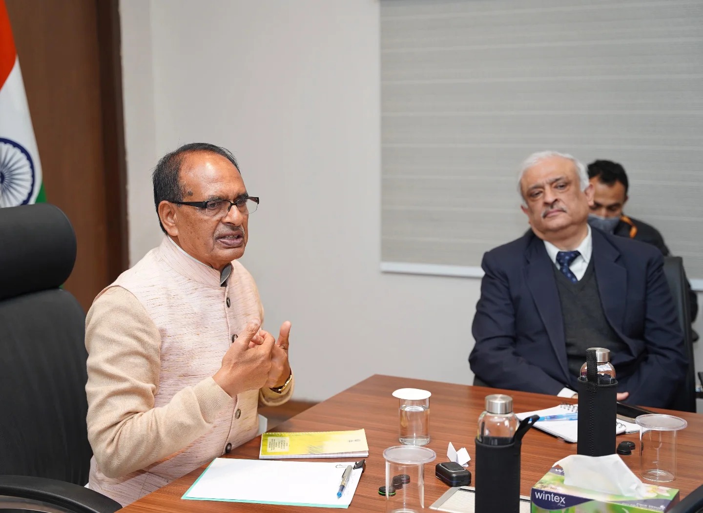 Ministro indiano da Agricultura, Shri Shivraj Singh Chouhan (à esquerda), receberá delegação goiana durante missão comercial inédita no país (Foto: Threads)