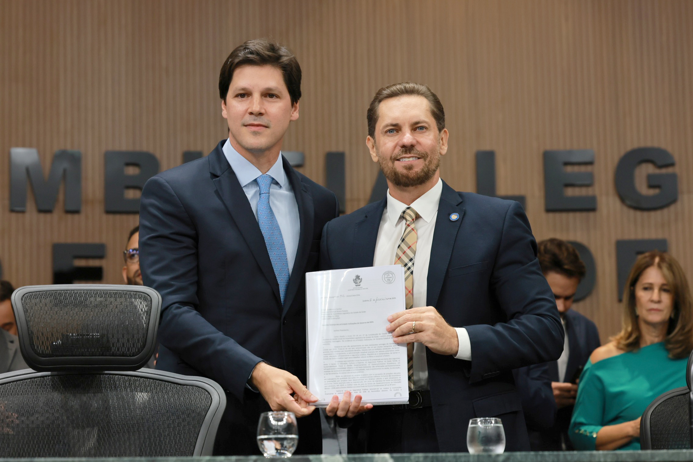 Governador em exercício Daniel Vilela durante abertura dos trabalhos legislativos na Alego: 