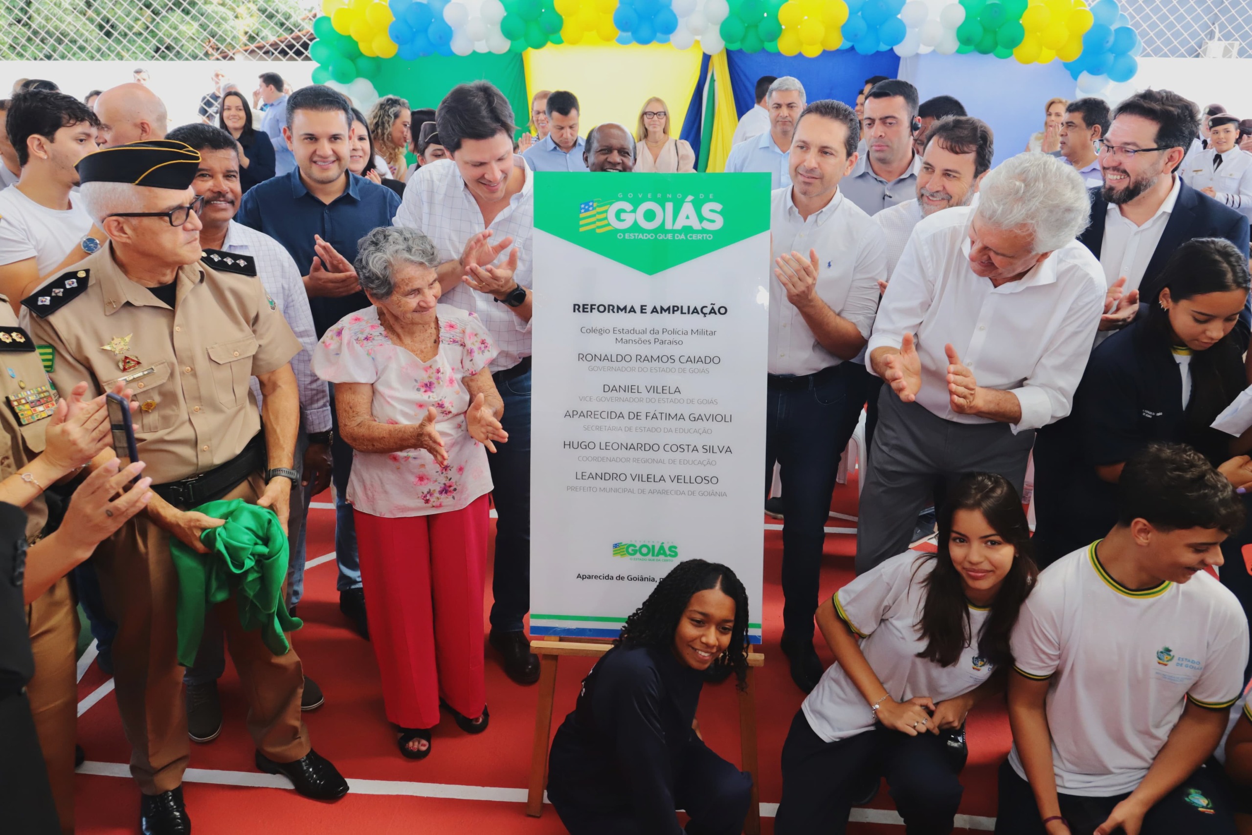 Caiado entrega reformas e ampliações foram realizadas nos Colégios Estaduais da Polícia Militar (CEPMG) de Goiás Mansões Paraíso, em Aparecida de Goiânia, e no Professora Augusta Machado, em Hidrolândia