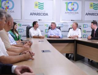 Aparecida de Goiânia: Prefeito eleito Leandro Vilela se reúne com o prefeito Vilmar Mariano e define integrantes da equipe de transição