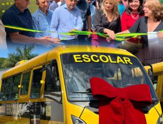 Bancada Goiana na entrega 12 ônibus escolares 