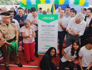 Governador Ronaldo Caiado entrega reforma de colégios militares em Aparecida e Hidrolândia