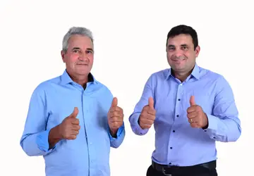 Os eleitos prefeito Gilmar Pereira e o vice Misael Brandão (Sdnews)