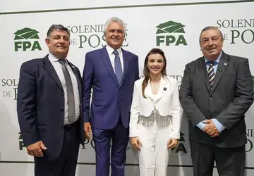 Governador Ronaldo Caiado participa de solenidade de posse da nova diretoria da Frente Parlamentar Agropecuária do Congresso Nacional, em Brasília