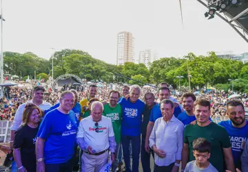 Governador Ronaldo Caiado participa da Marcha para Jesus 2023 na Praça Cívica