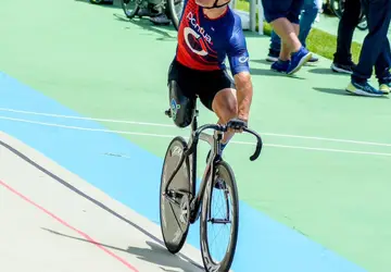 Victor Luise Herling, durante competição de paraciclismo: para ele, apoio do Pró-Atleta é fundamental