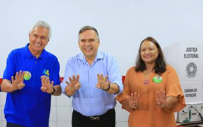 Goiânia: Caiado acompanha Mabel em votação e garante: "Vamos transformar Goiânia na melhor capital do Brasil"