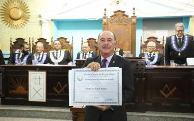 Em Goiânia, Zacharias Calil recebe homenagem em evento de 67 anos da maçonaria 