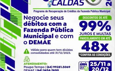 Caldas Novas: Secretaria Municipal de Fazenda e Gestão Pública lança programa 'Quita Caldas 2024'