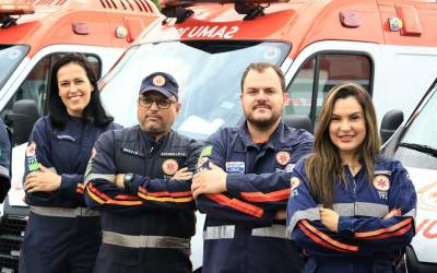 Caldas Novas recebe quatro novas ambulâncias para renovação da frota do SAMU 192